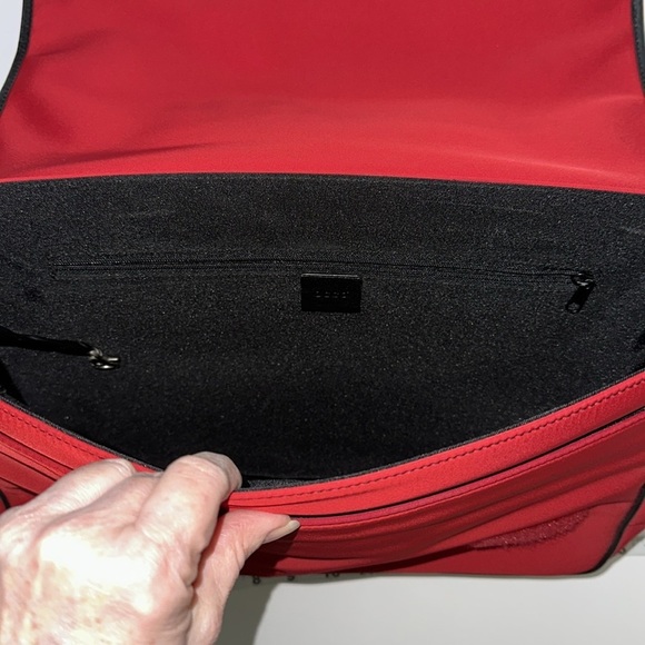 Ecco messenger laptop bag red Black Strap & trim - Picture 6 of 8